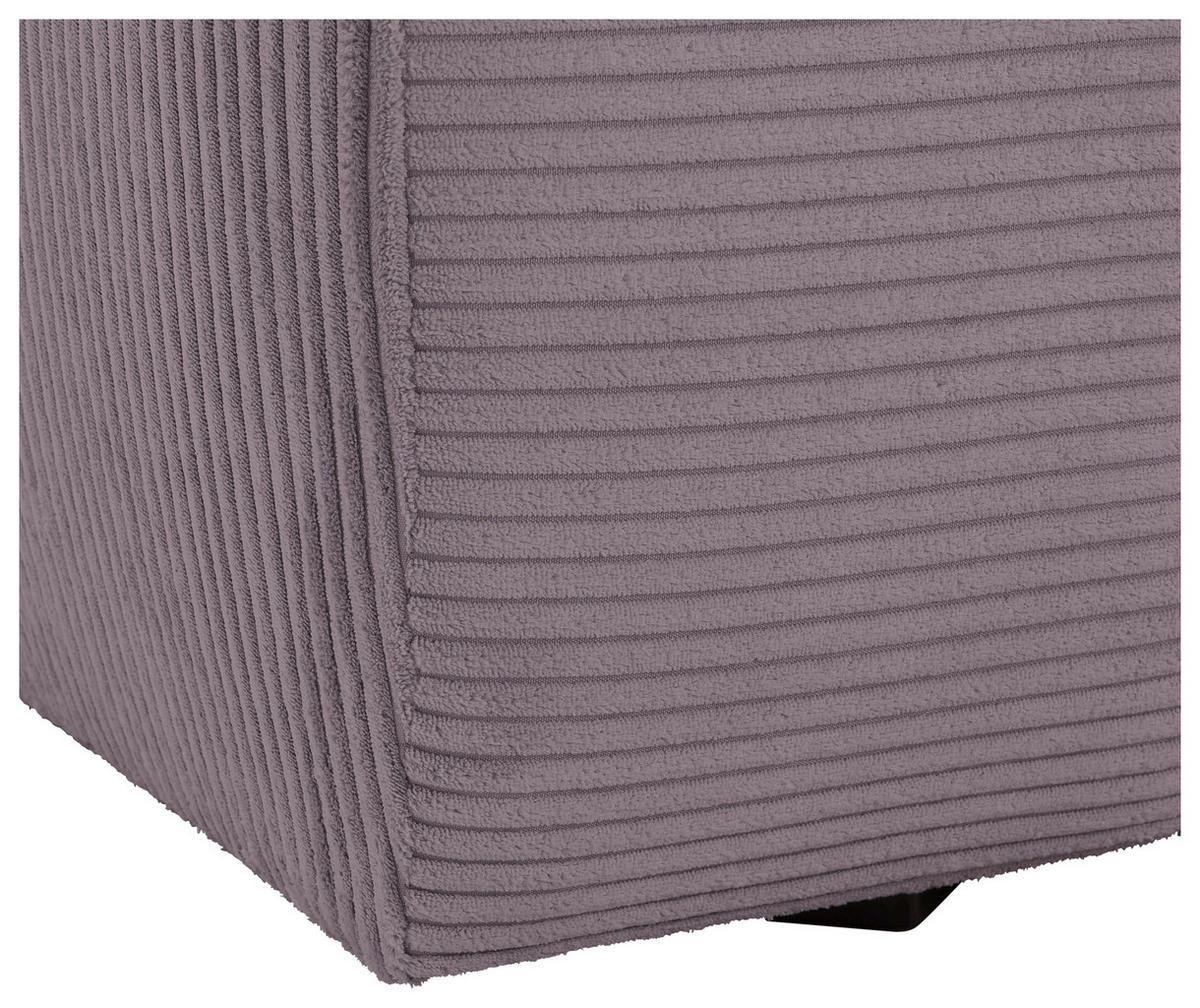 BIGSOFA in Cord Rosa  - Schwarz/Rosa, Design, Kunststoff/Textil (260/90/140cm) - Ambia Home