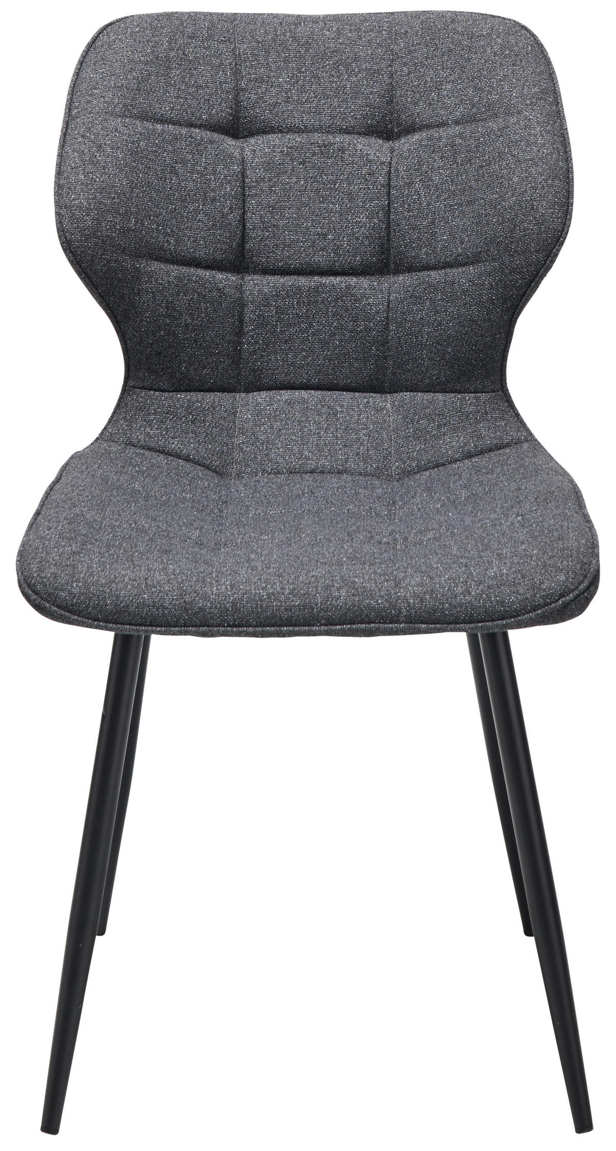 STUHL Webstoff Dunkelgrau Pappel Sperrholz  - Dunkelgrau/Schwarz, LIFESTYLE, Holz/Textil (47/82/59cm) - Livetastic