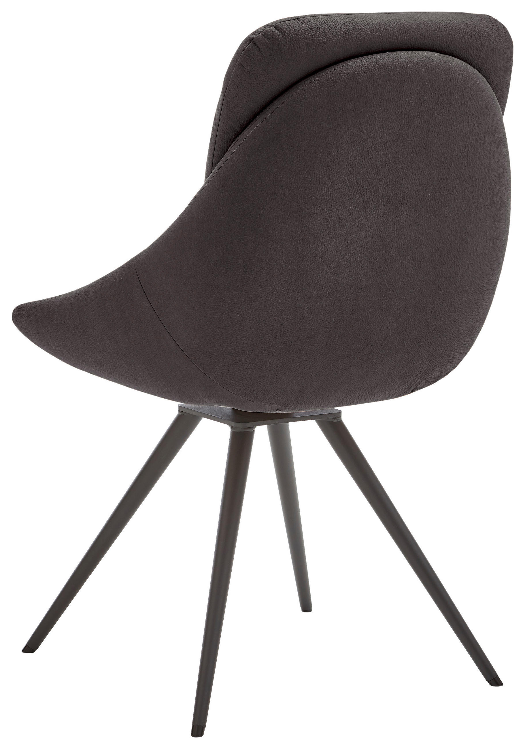 STUHL drehbar Mikrofaser Anthrazit, Mokka  - Anthrazit/Mokka, Design, Textil/Metall (55/91/64cm) - Venjakob