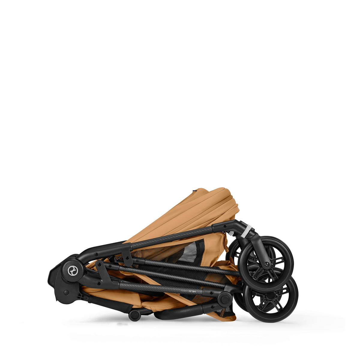 KINDERWAGEN  Melio Carbon  Cinnamon Yellow  - Dunkelgelb/Schwarz, Basics, Textil/Metall (82-91/49/96,5 - 107cm) - cybex GOLD