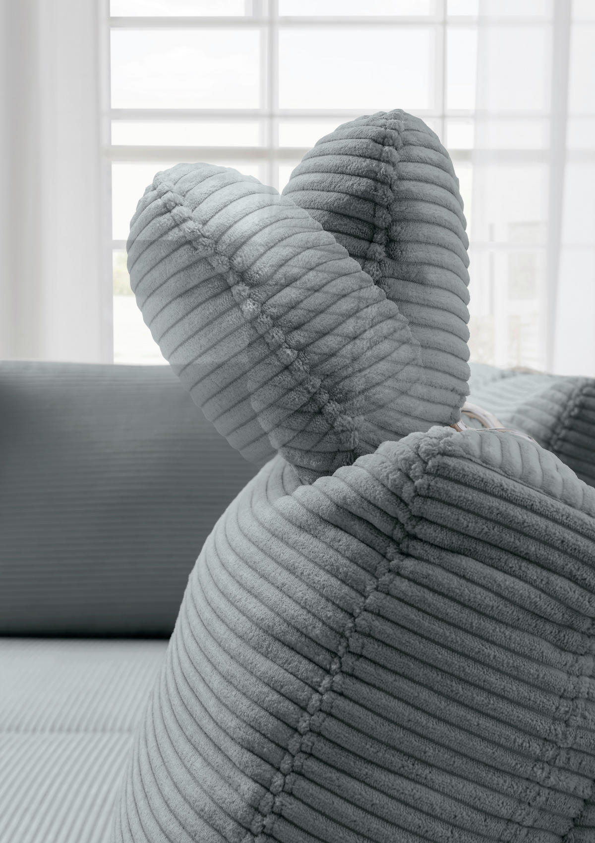 ECKSCHLAFSOFA in Cord Hellblau  - Wildeiche/Hellblau, Modern, Holz/Textil (261/206cm) - Livetastic