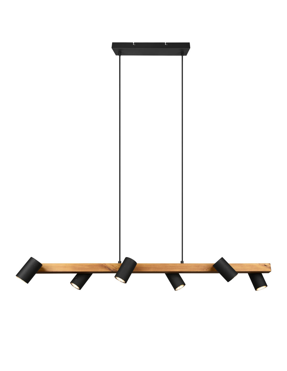 HÄNGELEUCHTE Marley 115/20/150 cm   - Schwarz, Basics, Holz/Metall (115/20/150cm) - Trio Leuchten