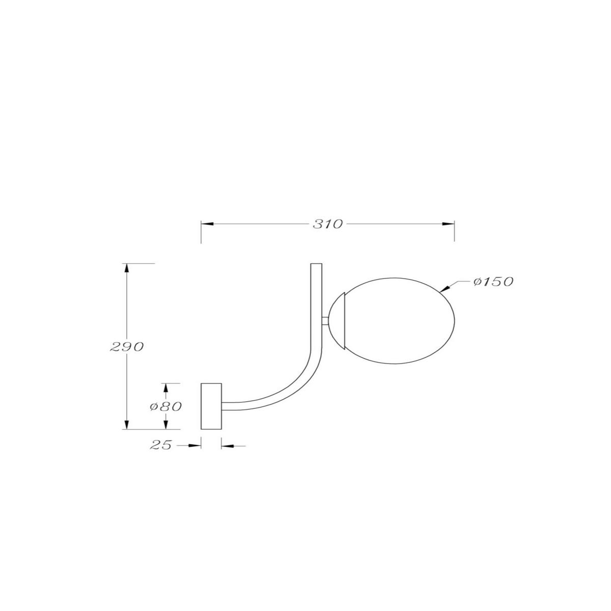 WANDLEUCHTE - Messingfarben, Basics, Glas/Metall (15/29/31cm) - MAYTONI