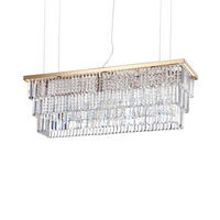 HÄNGELEUCHTE 103/65-132/30,5 cm  - Goldfarben, KONVENTIONELL, Glas/Metall (103/65-132/30,5cm) - Ideal Lux