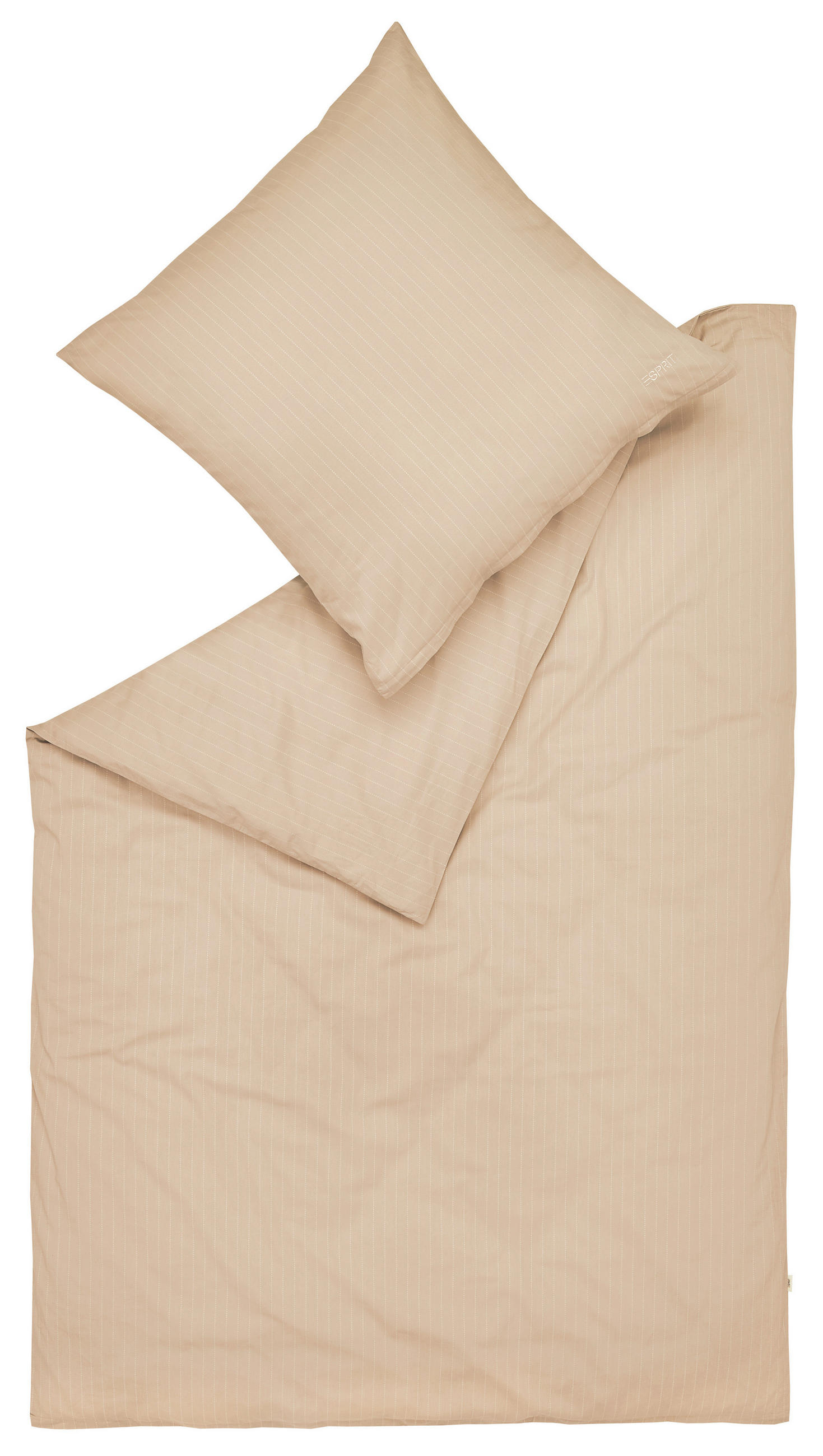 E-shop Esprit POSTEĽNÁ BIELIZEŇ, flanel, krémová, piesková, 135/200 cm