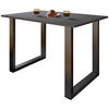SCHREIBTISCH  in Anthrazit, Schwarz  - Anthrazit/Silberfarben, Design, Holzwerkstoff/Metall (140/76/50cm) - MID.YOU