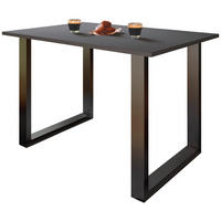 SCHREIBTISCH  in Anthrazit, Schwarz  - Anthrazit/Silberfarben, Design, Holzwerkstoff/Metall (140/76/50cm) - MID.YOU
