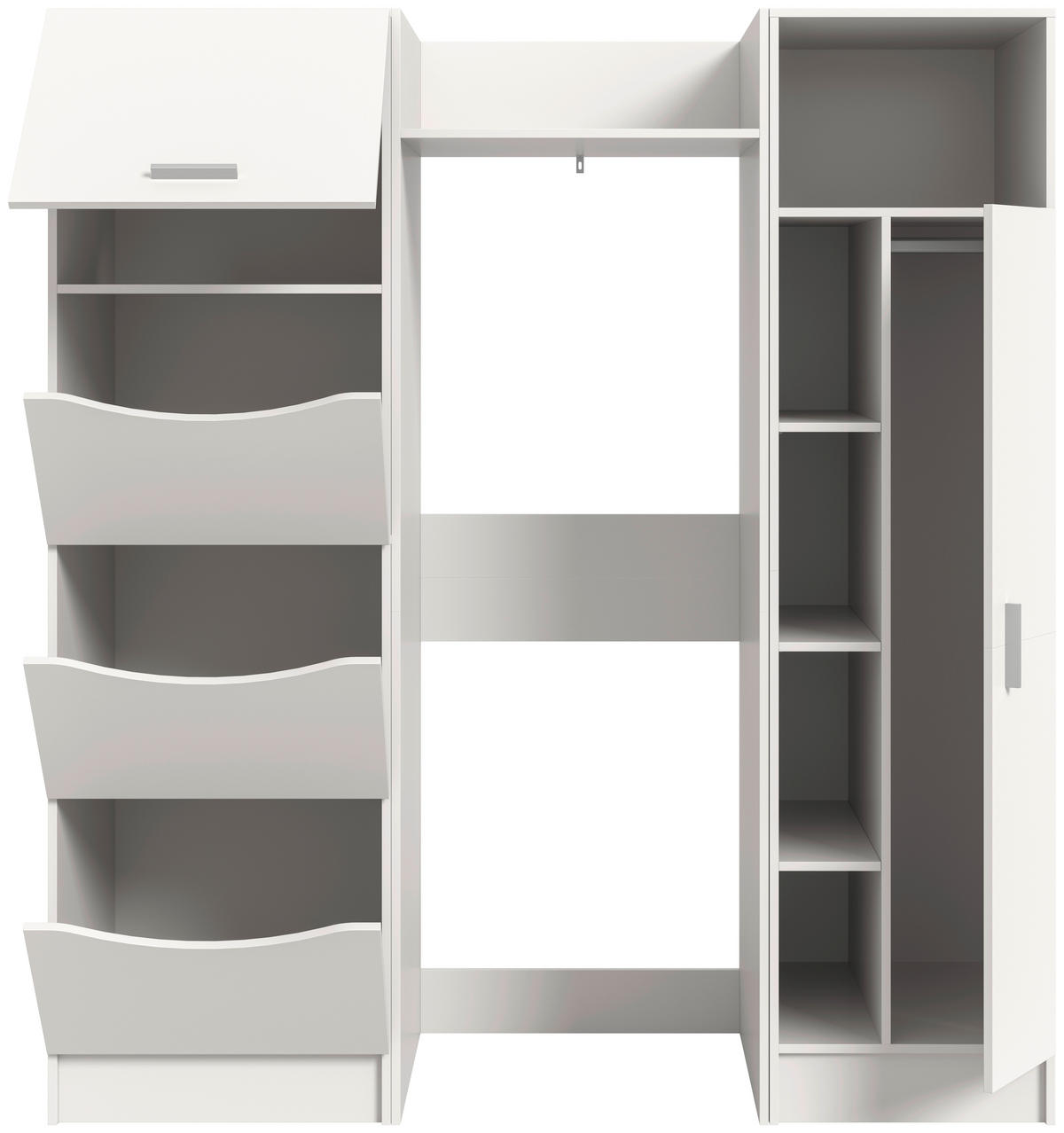 HAUSWIRTSCHAFTSRAUM 166/195/62 cm Weiss  - Weiss, Basics, Holzwerkstoff (166/195/62cm) - MID.YOU