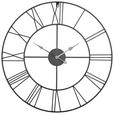 WANDUHR  Schwarz 60 cm  - Schwarz, Design, Metall (60cm) - Ambia Home