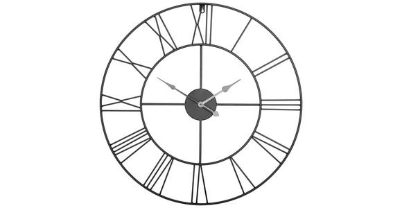 WANDUHR Schwarz 60 cm - Schwarz, Design, Metall (60cm) - Ambia Home