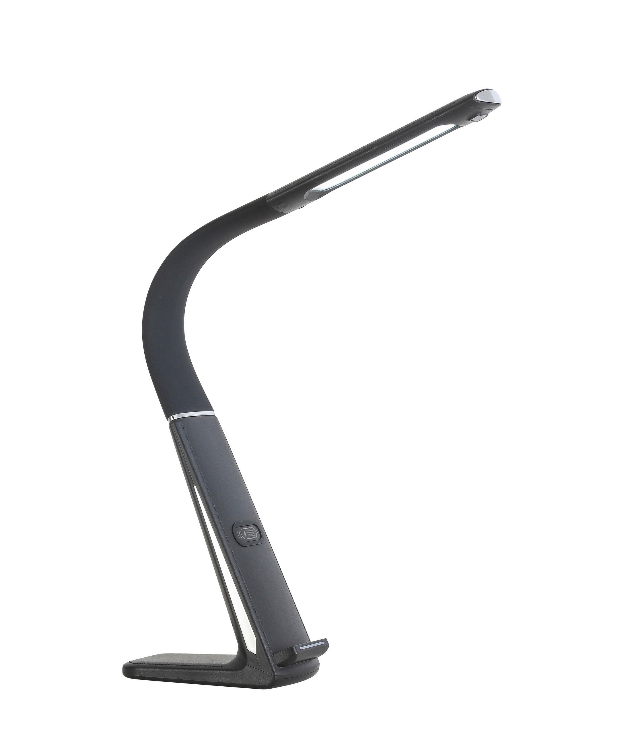 LED ÍRÓASZTALI LÁMPA - fekete, Basics, műanyag (6,5/13/48cm) - Novel