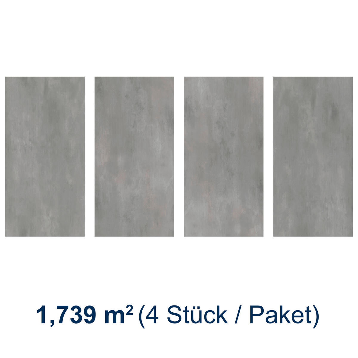 DESIGNBODEN MultilayerPlus  per  m² - Grau, Basics, Kunststoff (93.5/46.5/0.65cm)