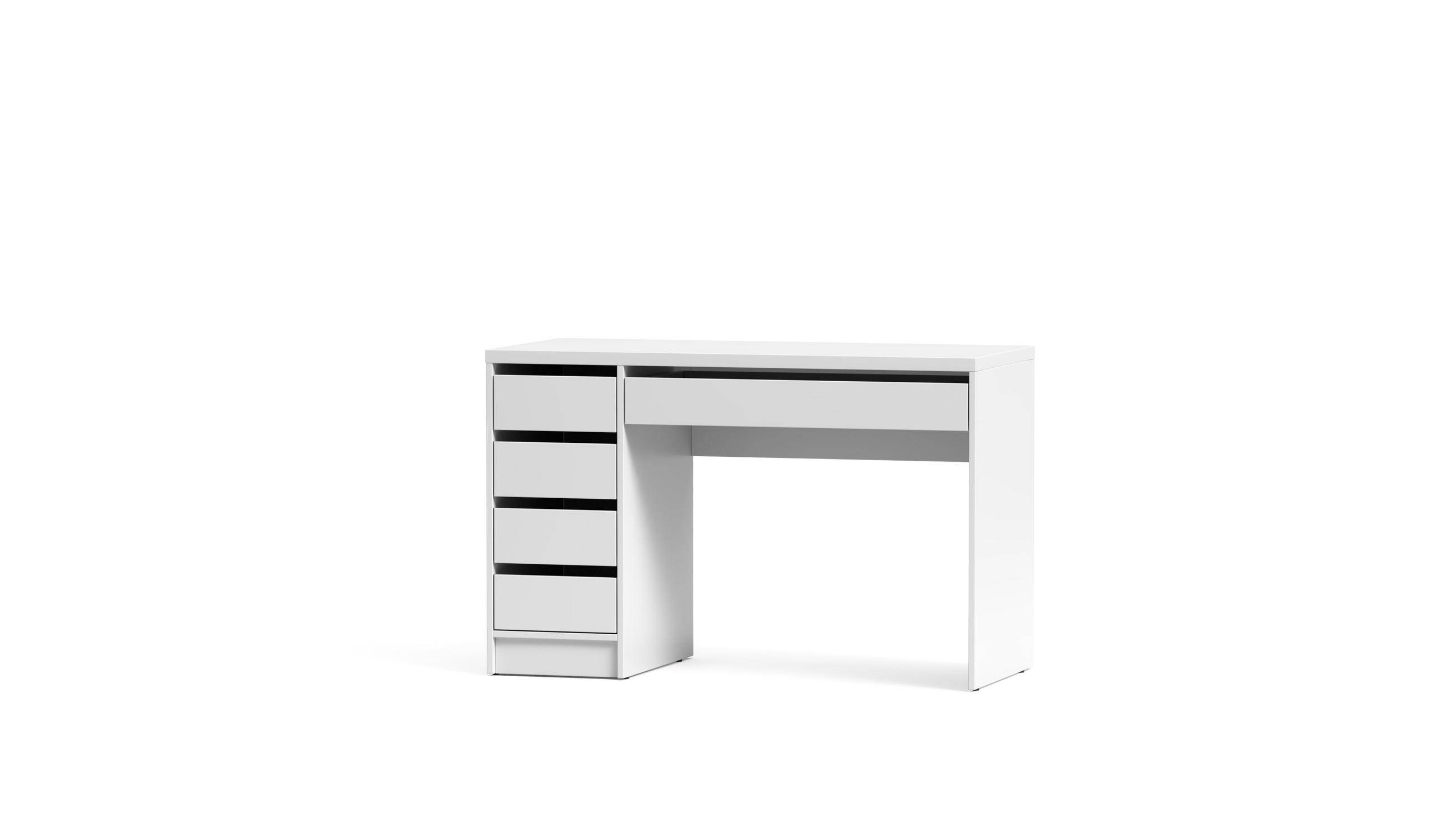 SCHREIBTISCH 120/55/77,6 cm Weiß  - Weiß, MODERN, Holzwerkstoff (120/55/77,6cm) - Livetastic