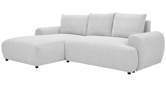 ECKSOFA Creme Webstoff  - Creme/Schwarz, MODERN, Kunststoff/Textil (175/265cm) - Carryhome