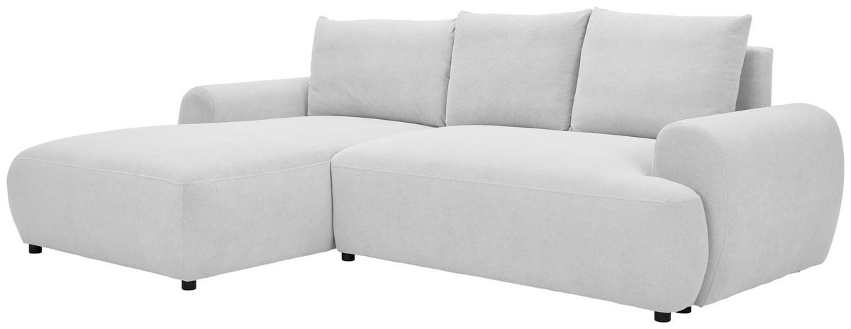 ECKSOFA in Webstoff Creme  175/265 cm  - Creme/Schwarz, MODERN, Kunststoff/Textil (175/265cm) - Carryhome