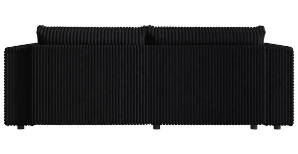 ECKSOFA Anthrazit Cord Zierkissen, Rückenkissen, Schlaffunktion, Rücken echt  - Anthrazit/Schwarz, MODERN, Kunststoff/Textil (153/250cm) - Xora