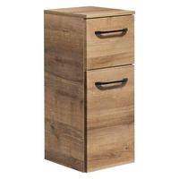 UNTERSCHRANK 30/73/33 cm   - Eichefarben/Schwarz, MODERN, Glas/Holzwerkstoff (30/73/33cm) - Sadena
