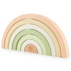 STAPELTURM Regenbogen Hase Fine  - Beige/Grün, Basics, Holz (24/12/2,5cm)