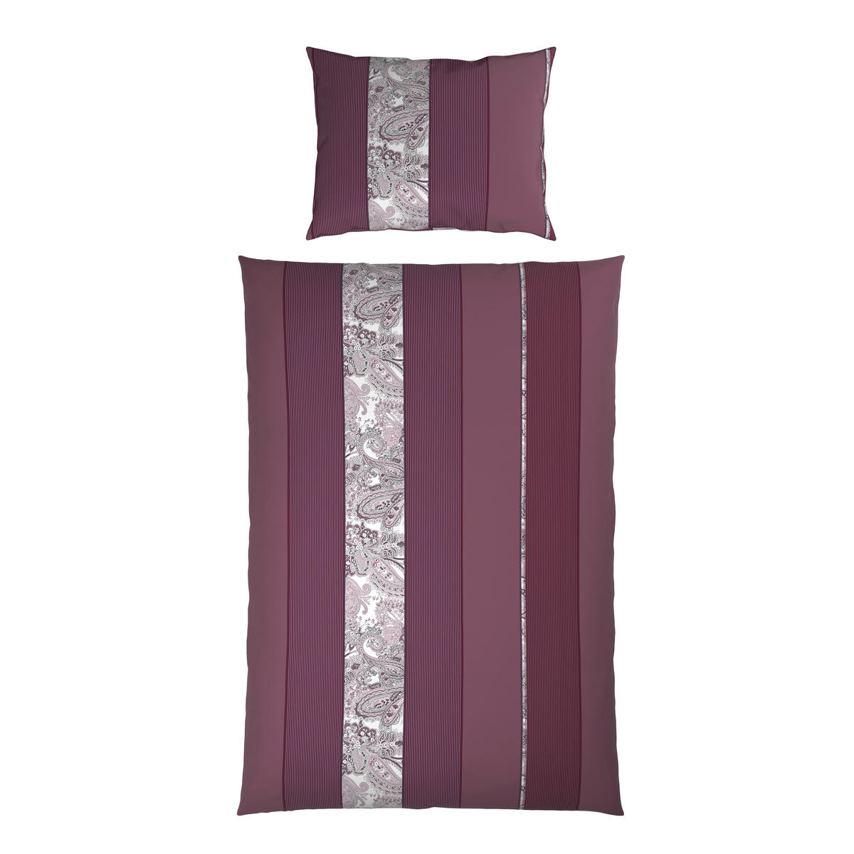 BETTWÄSCHE 2-teilig STRIPES DK Satin 140/200 cm  - Violett, Design, Textil (140/200cm) - Dieter Knoll