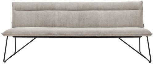 SITZBANK 200/88/66 cm Cord Ecru Metall  - Ecru/Schwarz, Design, Textil/Metall (200/88/66cm) - Johann Jakob