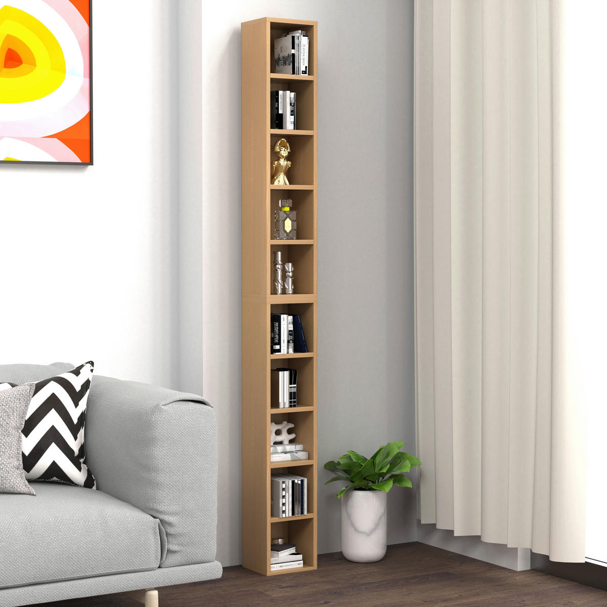 CD-REGAL - Buchefarben, Design, Holzwerkstoff (40/94/17cm) - MID.YOU