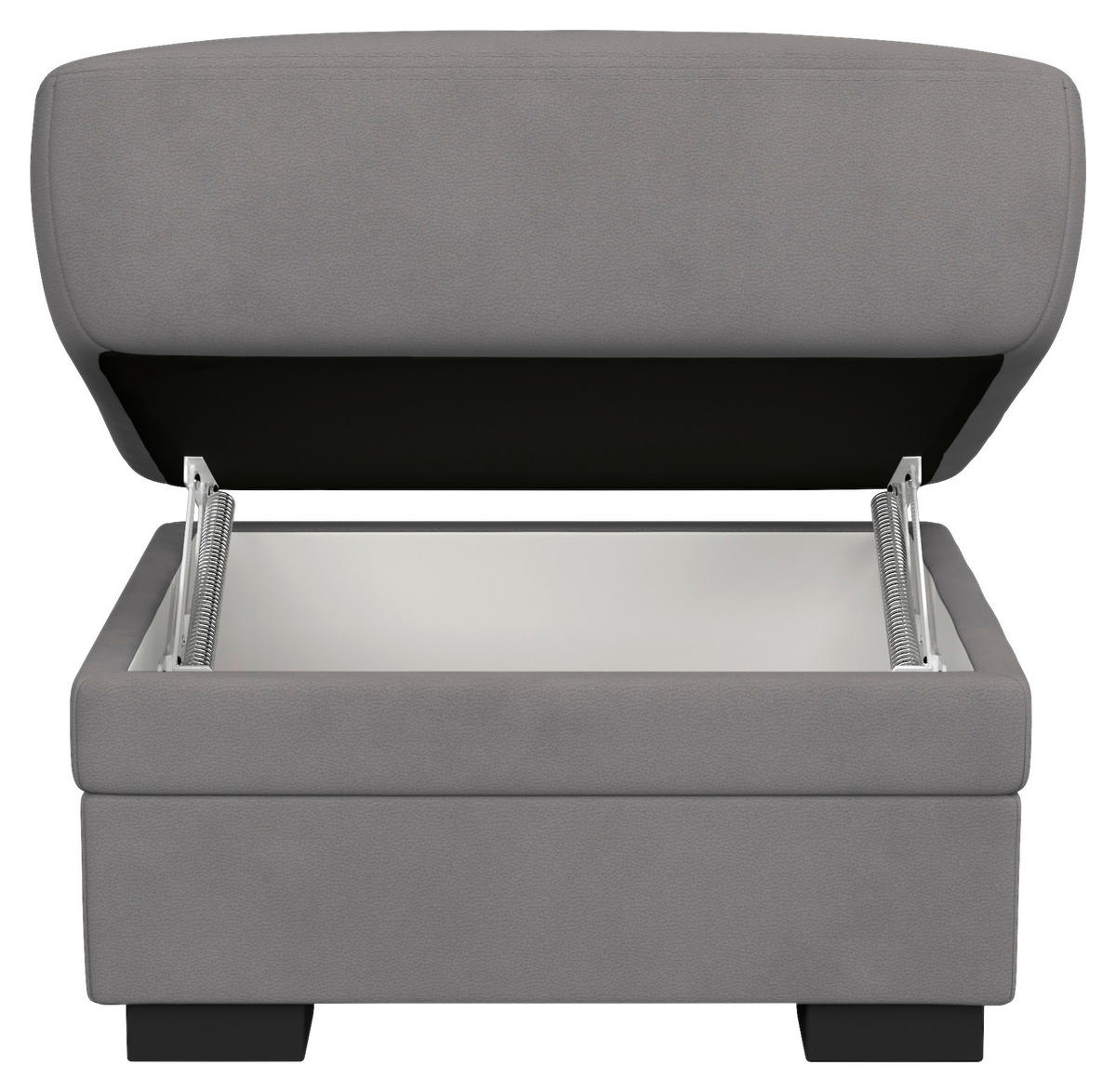 HOCKER in Textil Hellgrau  - Hellgrau/Schwarz, Basics, Kunststoff/Textil (68/45/68cm) - MID.YOU