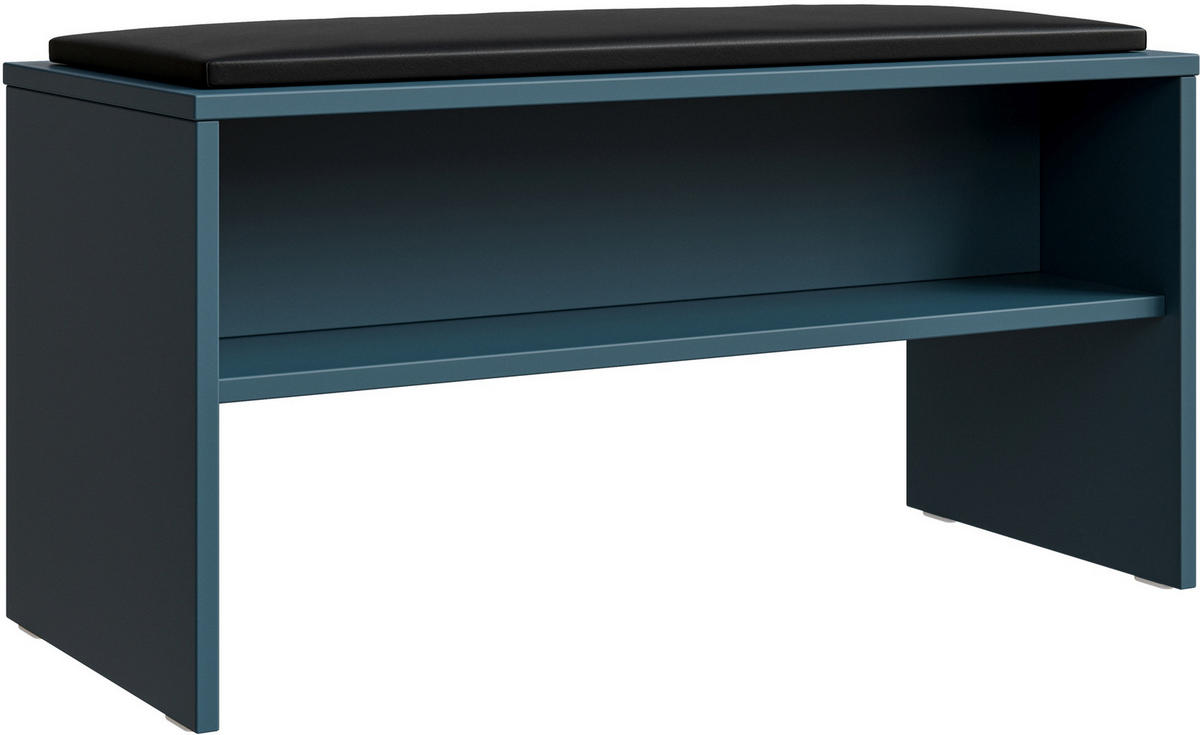 SITZBANK 90/48/40 cm Blau, Schwarz  - Blau/Schwarz, Basics, Textil (90/48/40cm) - Sadena