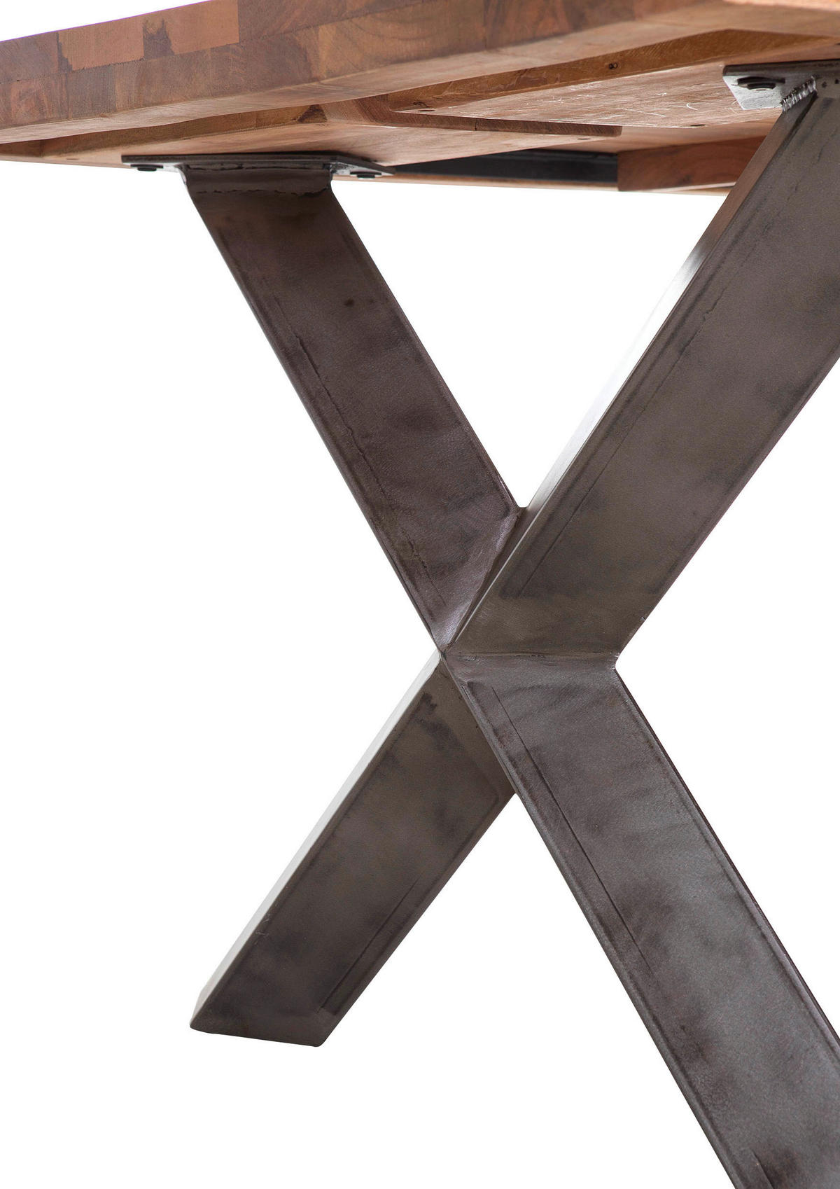 MASĂ din lemn, metal 200/100/78 cm   - culoare natur/negru, Modern, lemn/metal (200/100/78cm) - Hom`in