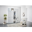 AUFSATZSCHRANK 91/40/40,5 cm - Weiß Hochglanz/Alufarben, Design, Holzwerkstoff/Metall (91/40/40,5cm) - Voleo