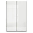 SCHWEBETÜRENSCHRANK  in Weiß  - Alufarben/Weiß, KONVENTIONELL, Holzwerkstoff/Metall (181/210/62cm) - Xora