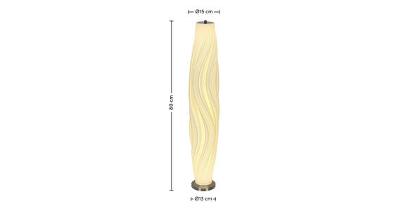 LED-STEHLEUCHTE 15/80 cm    - Schwarz/Weiß, Design, Kunststoff/Metall (15/80cm) - Dieter Knoll