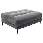 HOCKERBANK in Textil Dunkelgrau  - Dunkelgrau/Schwarz, Design, Textil/Metall (90/83/125cm) - Dieter Knoll