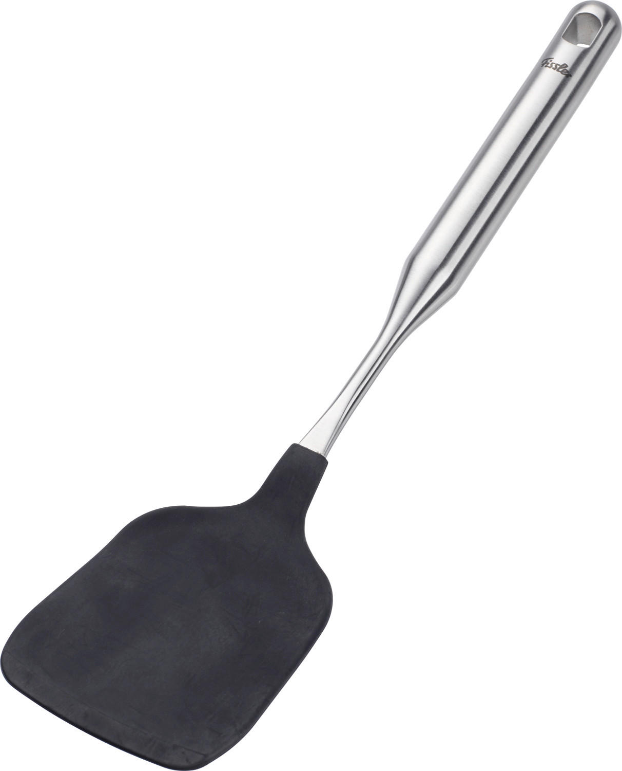 PFANNENWENDER Wok Wender mit Silikon  - Edelstahlfarben, Basics, Metall (34,5/9/3cm) - Fissler