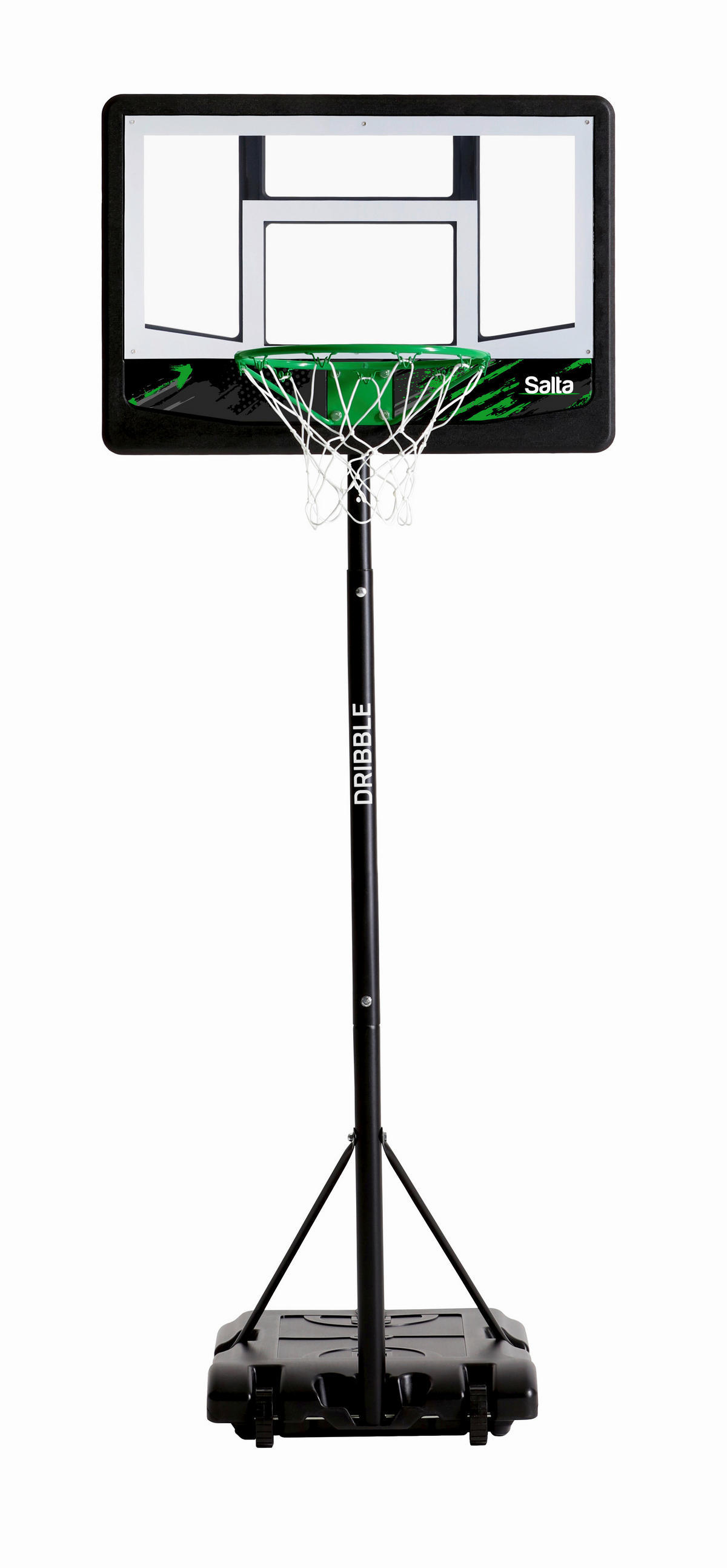 BASKETBALLSTÄNDER - Schwarz/Grün, KONVENTIONELL, Metall (83/204-254/130cm) - Salta