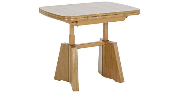 COUCHTISCH in Metall, Holzwerkstoff 90-131/65/56-75 cm  - Eichefarben, KONVENTIONELL, Holzwerkstoff/Metall (90-131/65/56-75cm) - Venda