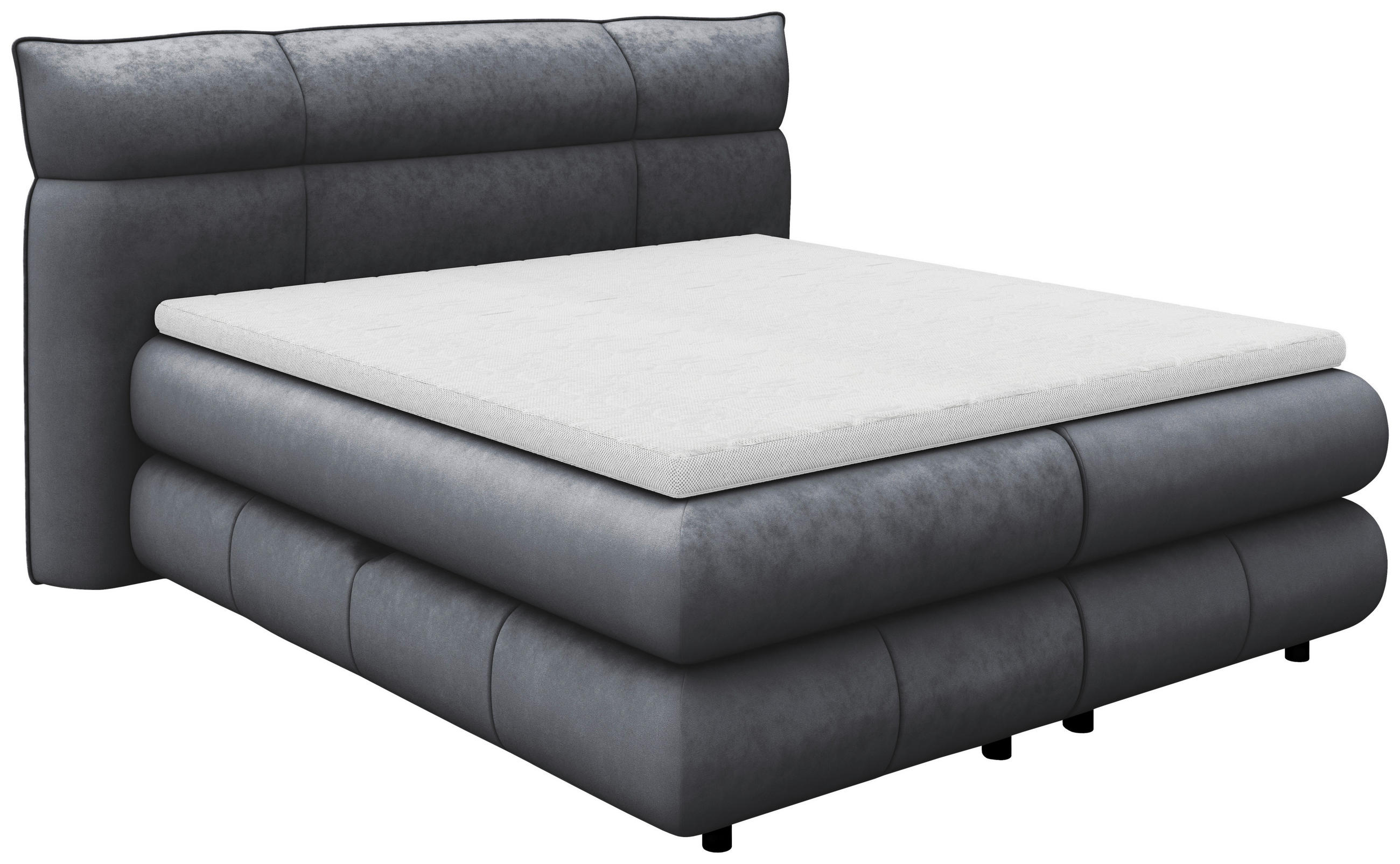 Boxspringbett Carmelo Anthrazit 140x200 cm H5