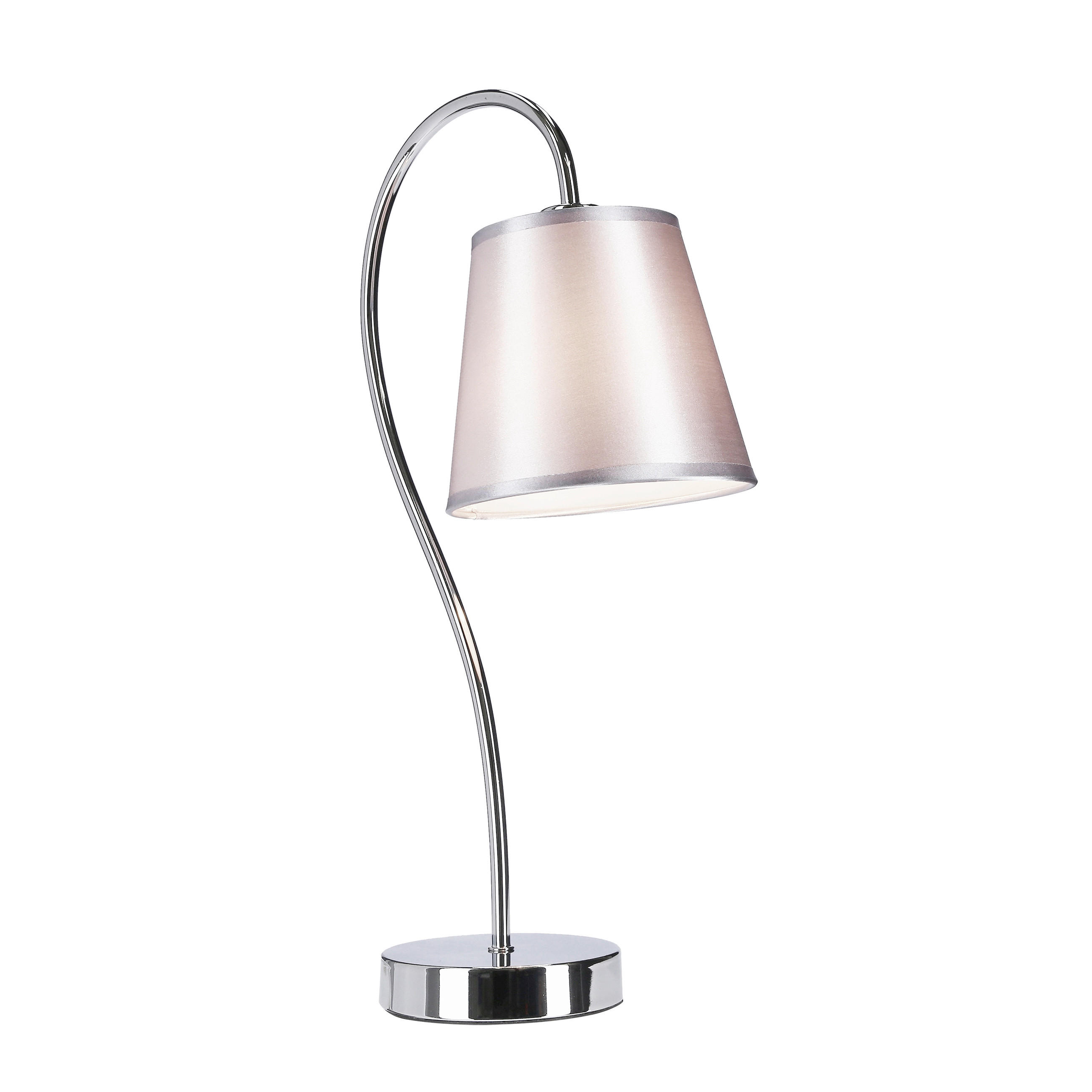 TISCHLEUCHTE 23/15/46 cm   - Chromfarben, Basics, Kunststoff/Metall (23/15/46cm)