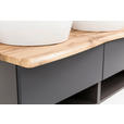 WASCHTISCHKOMBI 121 cm  - Graphitfarben/Weiß, Natur, Keramik/Holzwerkstoff (121cm) - Xora
