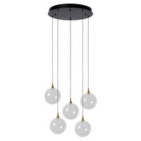 LED-PENDELLEUCHTE GISELA 48/48/150 cm   - Transparent, KONVENTIONELL, Glas (48/48/150cm) - Lucide