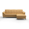 ECKSOFA ZORA E Currygelb Echtleder  - Currygelb/Schwarz, MODERN, Leder/Metall (262/164cm) - Sit & More