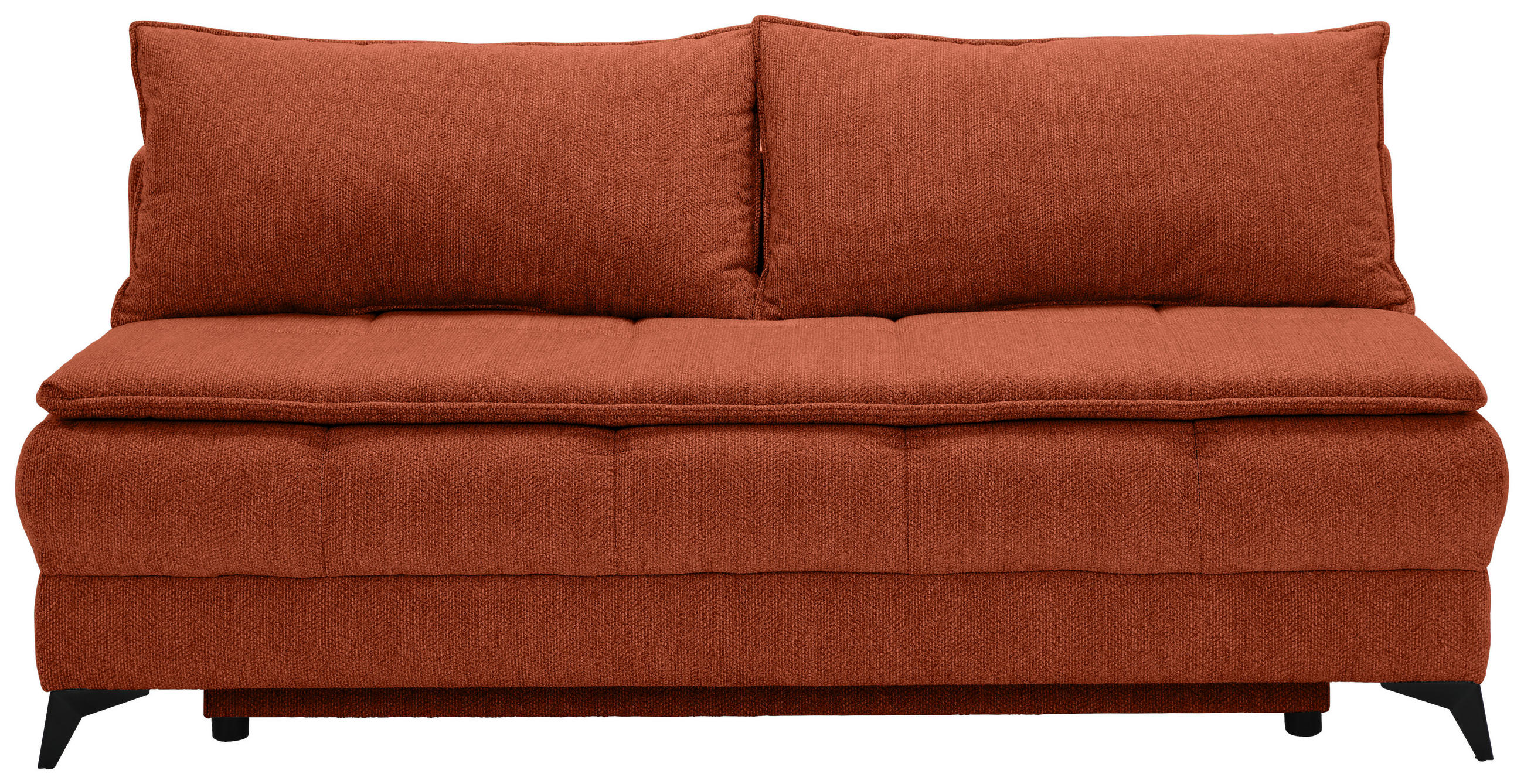 SCHLAFSOFA in Textil Rostfarben  - Rostfarben/Schwarz, Design, Textil/Metall (197/95/92cm) - Stylife