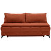 SCHLAFSOFA in Flachgewebe Rostfarben  - Rostfarben/Schwarz, Design, Textil/Metall (197/95/92cm) - Stylife