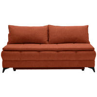 SCHLAFSOFA in Flachgewebe Rostfarben  - Rostfarben/Schwarz, Design, Textil/Metall (197/95/92cm) - Stylife