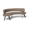 SITZBANK 238/84/154 cm Echtleder Hellbraun Metall  - Hellbraun/Schwarz, Design, Leder/Metall (238/84/154cm) - Joop!