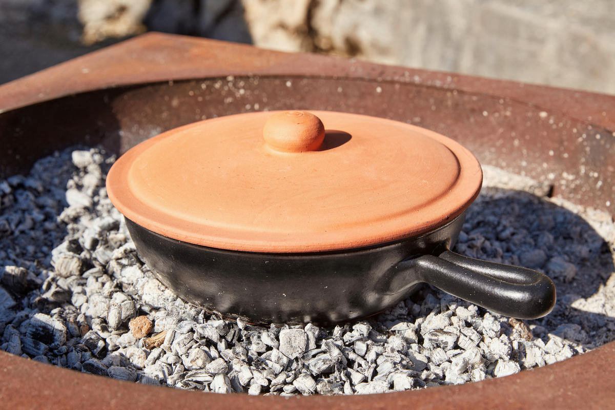 HOLZKOHLEGRILL - Rostfarben, Design, Metall (70/76/70cm) - Nouvel