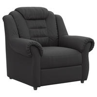 SESSEL in Lederlook Schwarz  - Schwarz, KONVENTIONELL, Kunststoff/Textil (104/102/101cm) - Livetastic