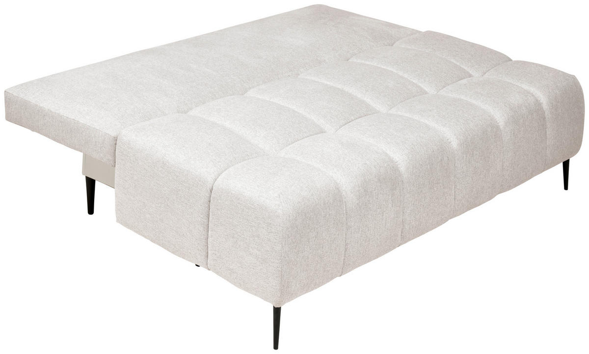 ZOFA S POSTELJNO FUNKCIJO,  bež tekstil  - črna/bež, Moderno, kovina/tekstil (204/90/95cm) - MID.YOU