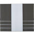SCHWEBETÜRENSCHRANK 3-türig Schlammfarben, Weiß - Chromfarben/Schlammfarben, Design, Glas/Holzwerkstoff (250/217/67cm) - Novel