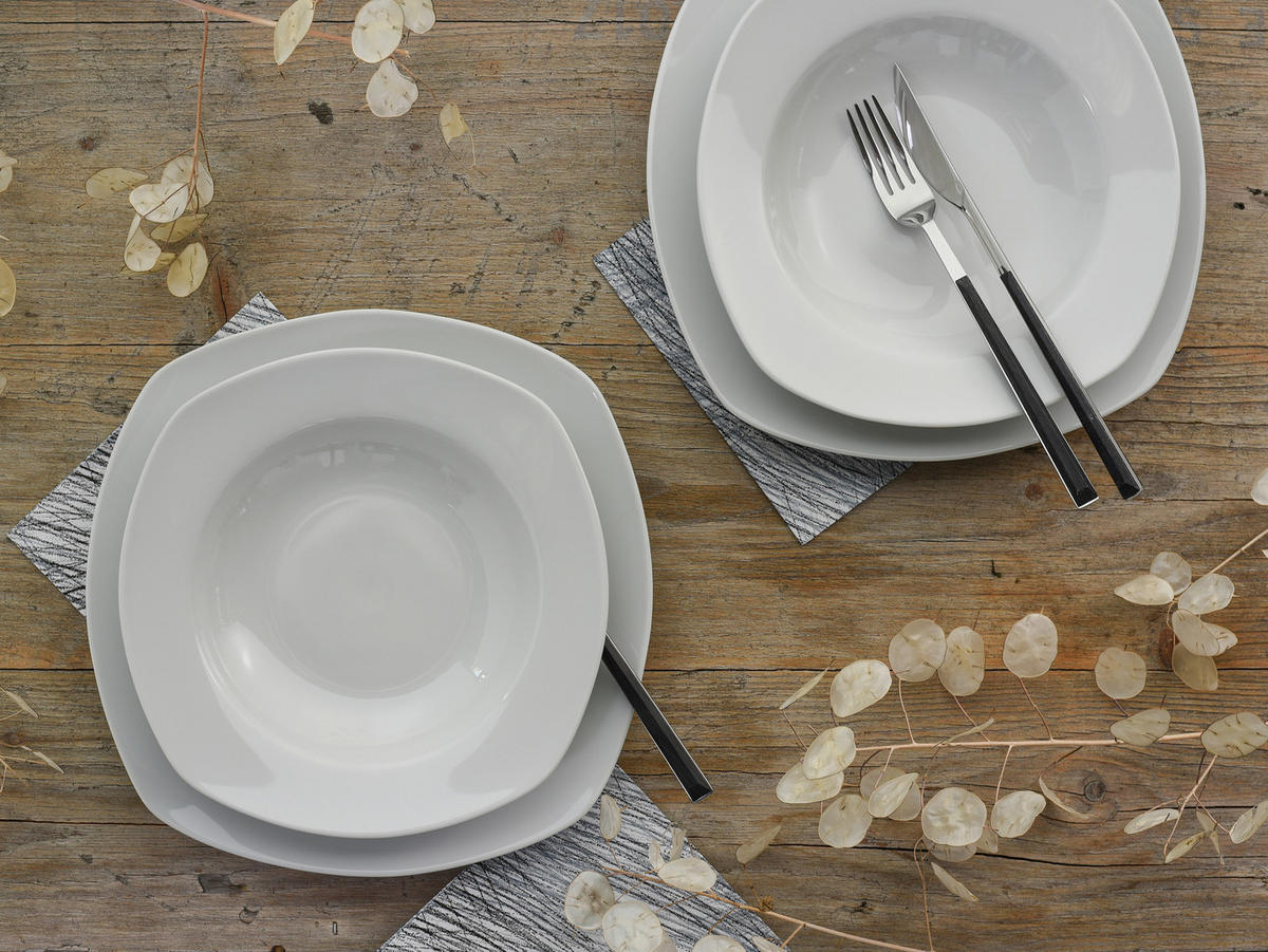 JÍDELNÍ SOUPRAVA, porcelán - bílá, keramika (28,5/22/31cm) - Creatable