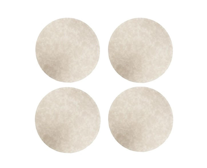GLASUNDERLÄGG SET 4 delar 10 cm - beige, Basics, textil (10cm)